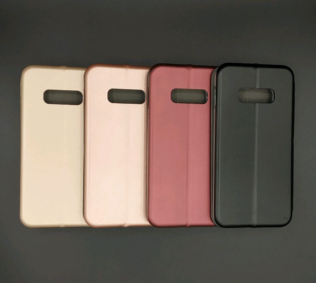 Чехол книжка для SAMSUNG Galaxy S10e (SM-G970), экокожа, визитница, цвет розовое золото.