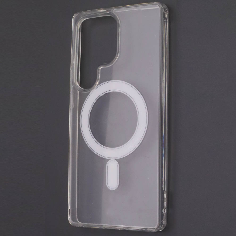 Чехол накладка Magnetic с поддержкой MagSafe для SAMSUNG GALAXY S25 Ultra, силикон, цвет прозрачный