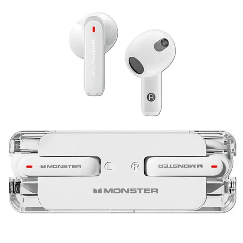 Гарнитура (наушники с микрофоном) беспроводная, MONSTER Airmars XKT08, цвет белый (распродажа -50%)