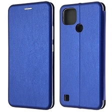Чехол книжка STYLISH для Realme C21, экокожа, визитница, цвет синий