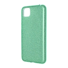 Чехол накладка Shine для HUAWEI Honor 9S (DUA-LX9), Y5P 2020, силикон, блестки, цвет зеленый.