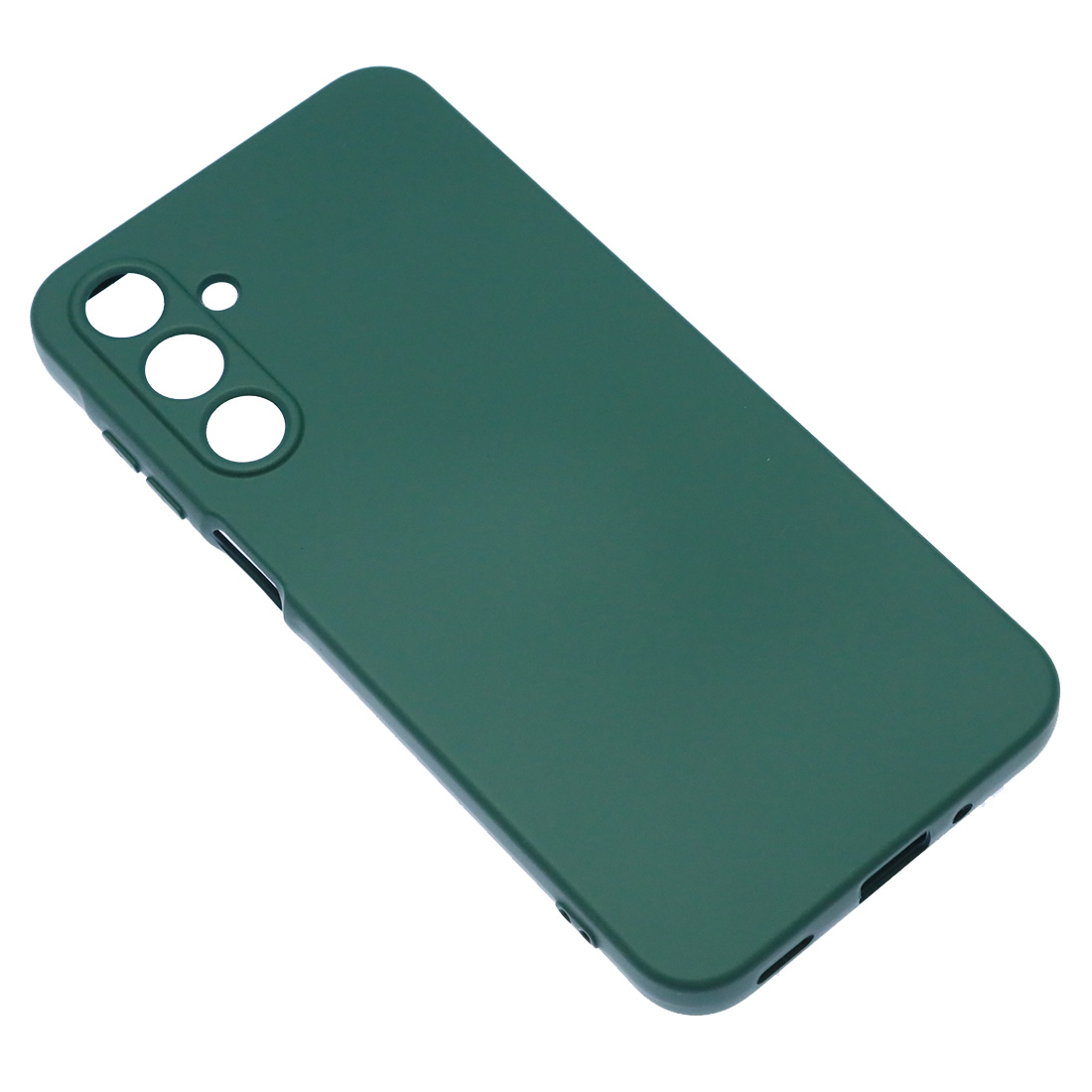Чехол накладка NANO для SAMSUNG Galaxy A16 4G, защита камеры, силикон, бархат, цвет темно зеленый