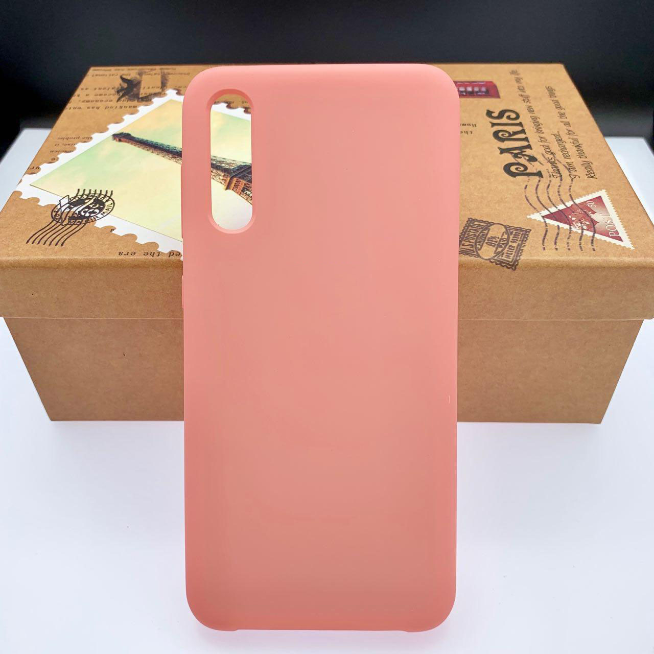 Чехол накладка Silicon Cover для SAMSUNG Galaxy A50 (SM-A505), A30s (SM-A307), A50s (SM-A507), силикон, бархат, цвет розовый