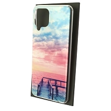 Чехол накладка для SAMSUNG Galaxy A22 4G (SM-A225F), M22 (SM-M225F), M32 (SM-M325F), силикон, рисунок утренний рассвет