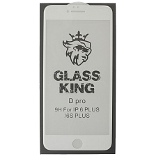 Защитное стекло Glass King для APPLE iPhone 6 Plus, цвет окантовки белый Защитное стекло Glass King для APPLE iPhone 6 Plus, цвет окантовки белый