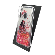 Чехол накладка TransFusion для HUAWEI Honor 20s, P30 Lite, Nova 4E, силикон, переливашка, рисунок Девушка с телефоном