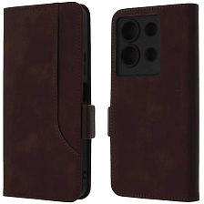 Чехол книжка NICE для INFINIX Note 30, экокожа, визитница, цвет коричневый