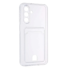 Чехол накладка CARD CASE для SAMSUNG Galaxy A26 5G, Galaxy A17, силикон, защита камеры, отдел для карт, прозрачный