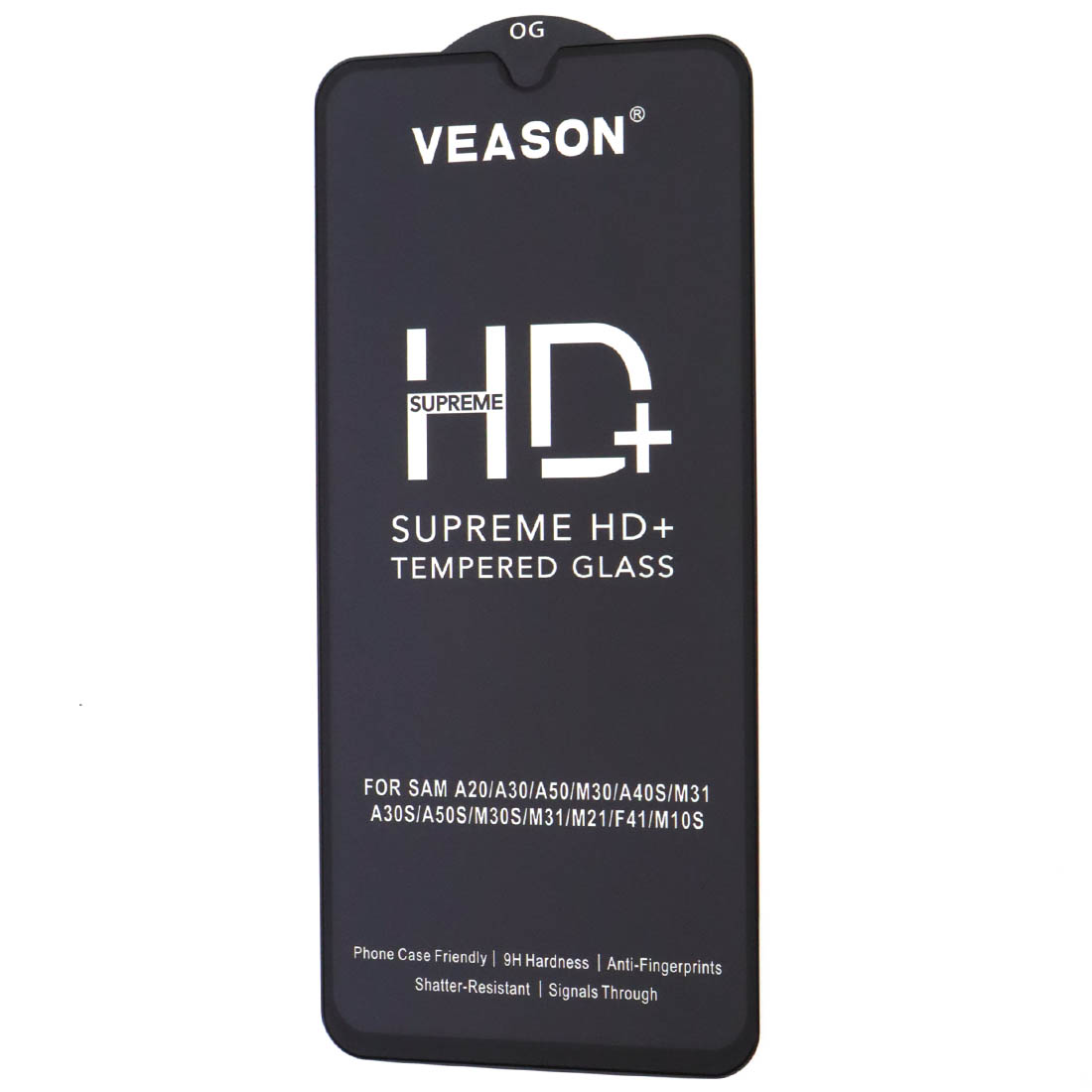 Защитное стекло VEASON HD+ для SAMSUNG Galaxy A30 (SM-A305), A50 (SM-A505), M30 (SM-M305), A40s (SM-405), A50s (SM-A507), M21 (SM-215), цвет окантовки черный