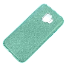 Чехол накладка Shine для SAMSUNG Galaxy J2 Pro 2018 (SM-J250), силикон, блестки, цвет зеленый