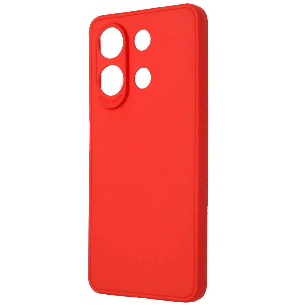 Чехол накладка для XIAOMI Redmi Note 13, защита камеры, силикон, цвет красный