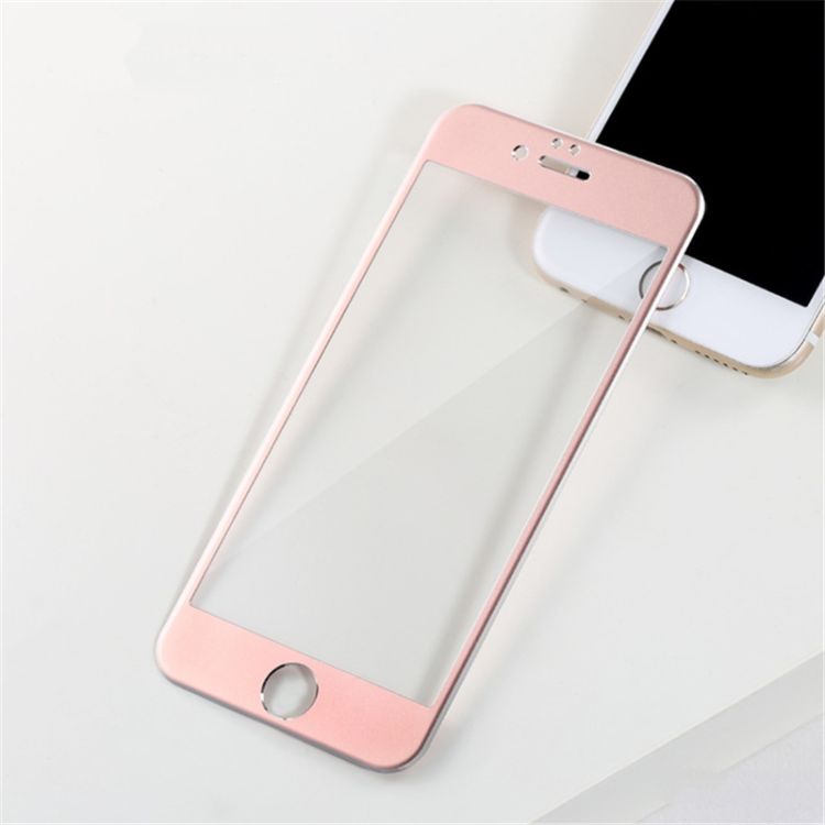 защитное стекло 3D для iPhone 6 PLUS роз, золотой.
