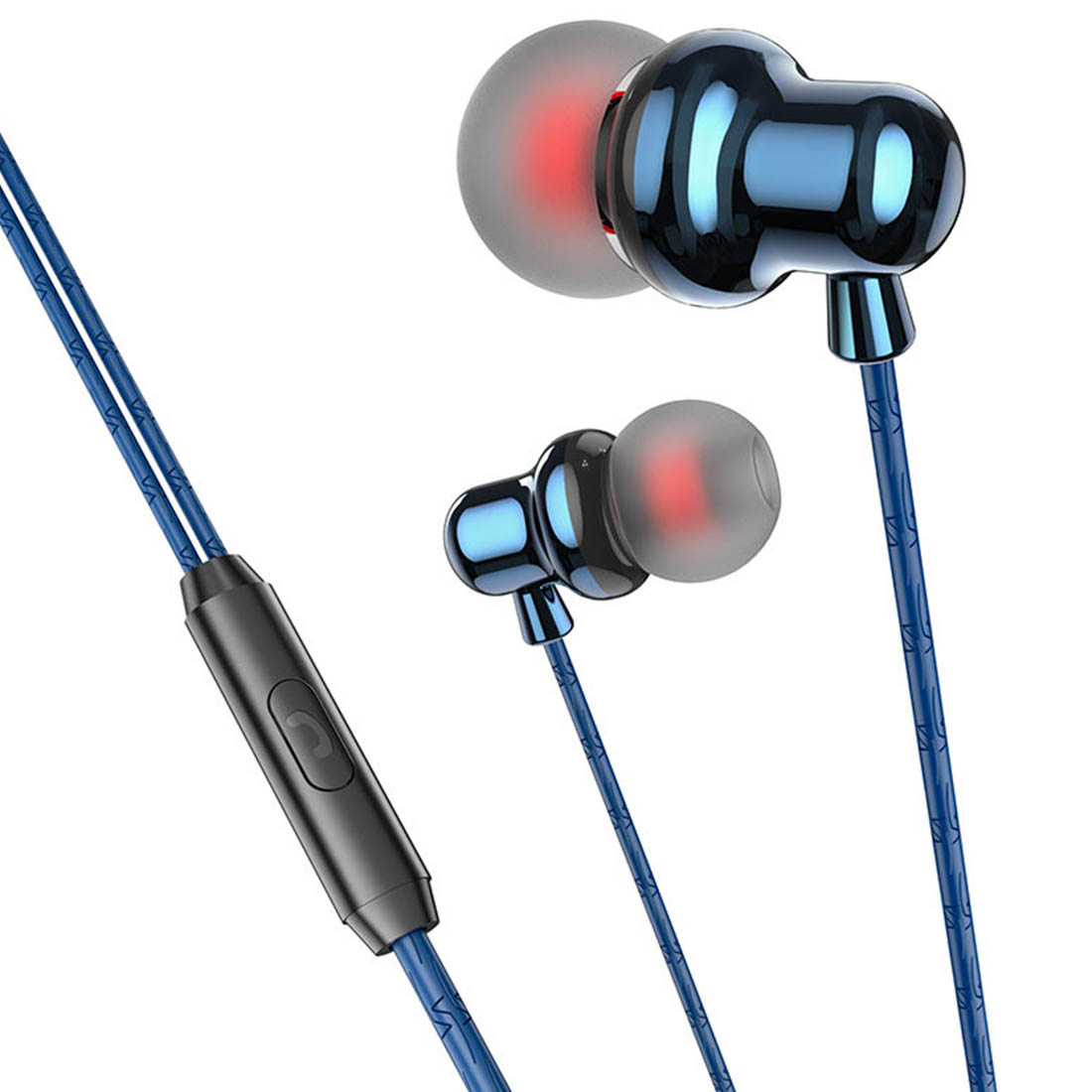 Гарнитура (наушники с микрофоном) проводная, BOROFONE BM65 Sole, цвет синий