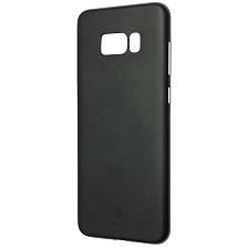 Чехол накладка BASEUS Wing Case для SAMSUNG Galaxy S8 Plus (SM-G955), силикон, ультратонкий, цвет черный