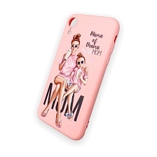 Чехол накладка для APPLE iPhone X, XS, силикон, рисунок Mama of Drama Girl MOM.