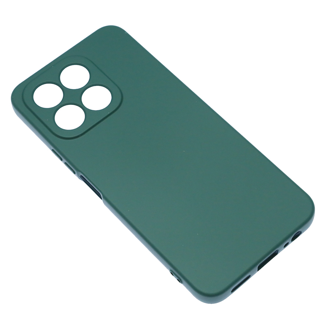 Чехол накладка NANO для Honor X6b 4G, защита камеры, силикон, бархат, цвет темно зеленый