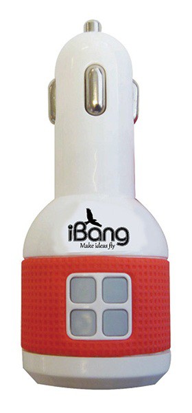 АЗУ "iBang" Skypower -1006 с 2 USB 5V-2.1А цвет белый/красный.