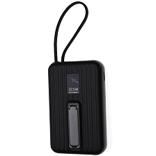 Внешний портативный аккумулятор, SPACEX SP-037, 10000 mAh, 22.5W, PD22.5W, LED дисплей, держатель, магнитная зарядка, цвет черный