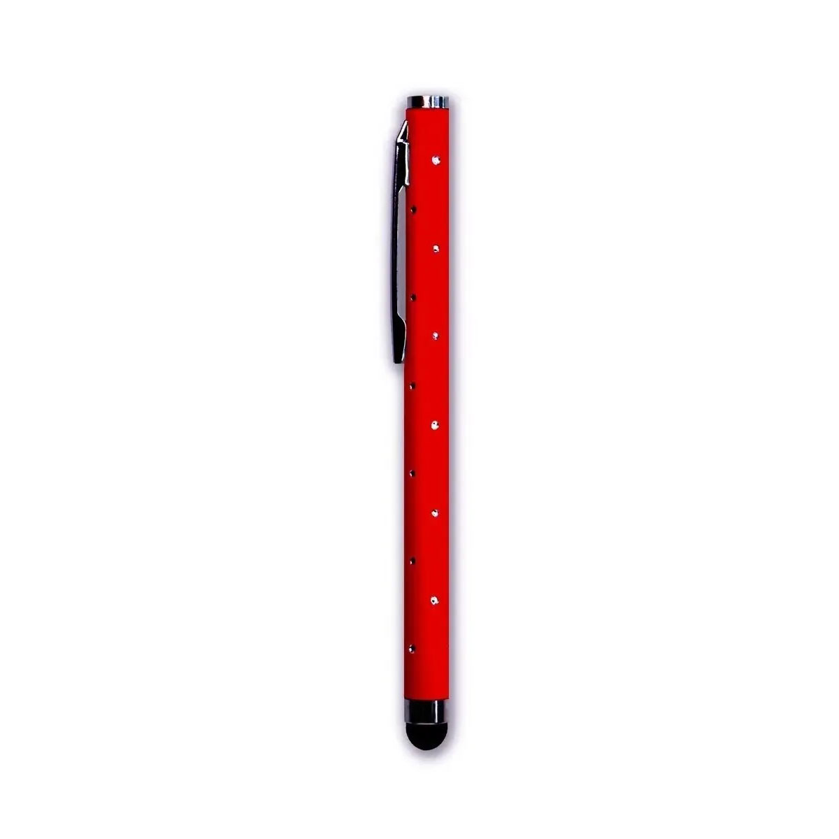 Стилус емкостной для смартфонов и планшетных ПК, длина 11 см, со стразами, цвет красный
