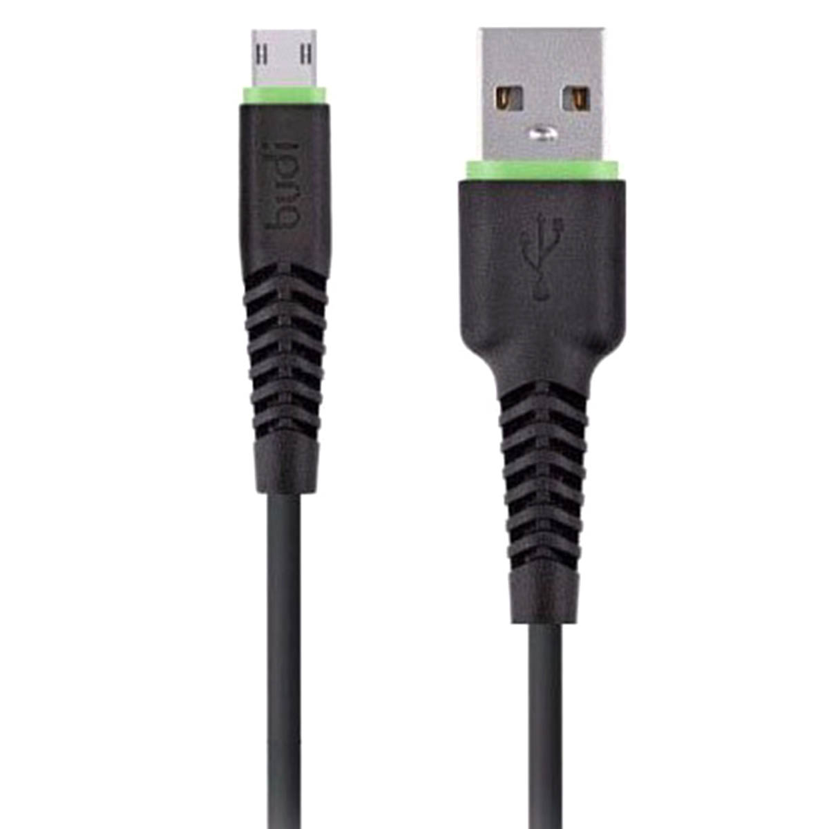 USB кабель BUDI для micro USB модель M8J150M20-BLK, быстрая зарядка, USB 2.0 длина 20 cм, цвет черный