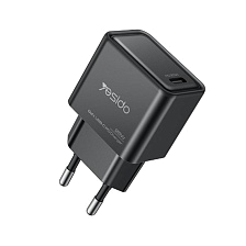 СЗУ (Сетевое зарядное устройство) YESIDO YC62, 25W, 1 USB Type C, PD25W, цвет черный