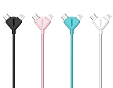 Кабель Lightning 8 Pin, micro USB Remax Souffle RC-031t, 2 в 1, длина 1 метр, цвет черный | Последняя цена
