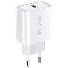 СЗУ (Сетевое зарядное устройство) REMAX Kiddy RP-U137, 25W, 1 USB Type C, цвет белый