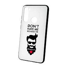 Чехол накладка для XIAOMI Redmi Note 8, силикон, рисунок DON'T HATE MI BECAUSE I'M.