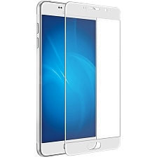 Защитное стекло "5D" GLASS FULL GLUE для SAMSUNG Galaxy A7 2018 (SM-A750), цвет канта белый.