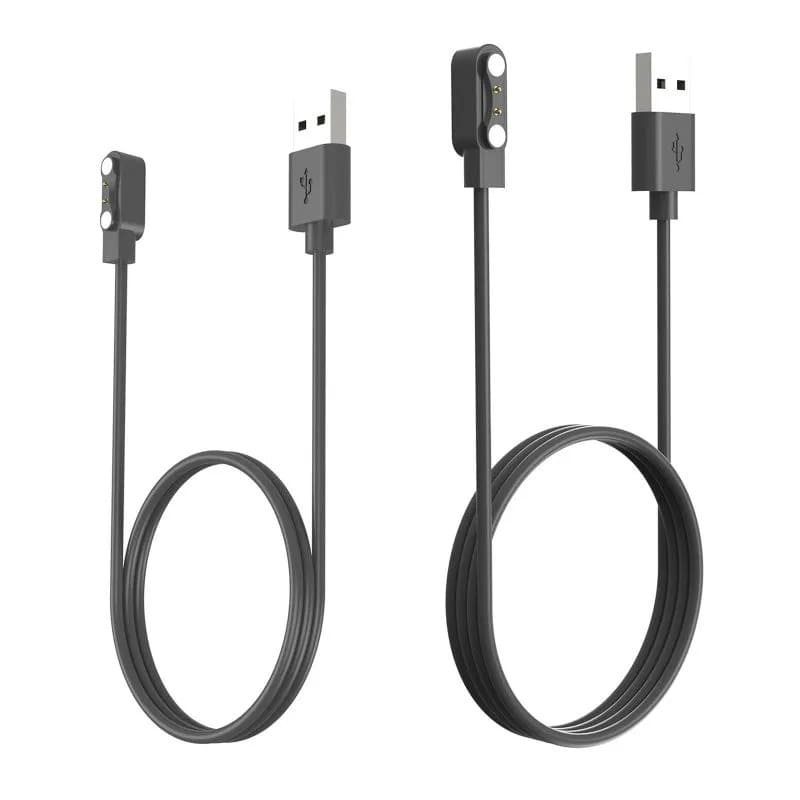 USB-зарядное устройство, магнитный кабель 2 pinдля смарт часов IMILAB W12 KW66, длина 60 см., цвет черный