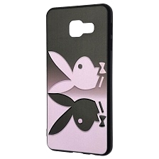 Чехол накладка для SAMSUNG Galaxy A3 2016 (SM-A310), силикон, рисунок Зайцы