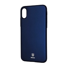 Чехол накладка BASEUS Thin Case для APPLE iPhone X, силикон, цвет синий.