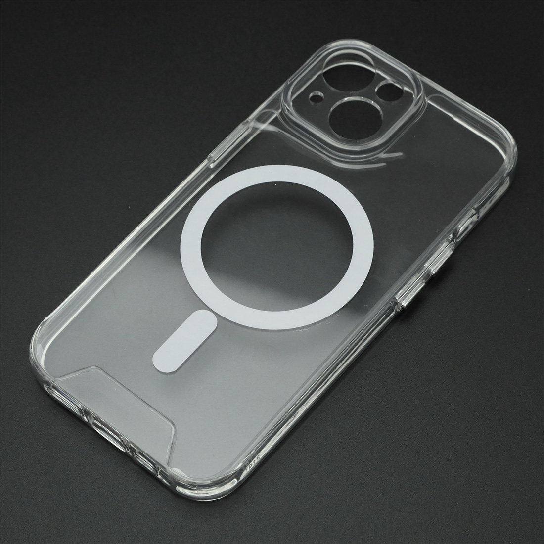 Чехол накладка SPACE для APPLE iPhone 15, Magsafe, защита камеры, пластик, силикон, прозрачный