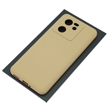Чехол накладка Silicon Cover для XIAOMI 13T, XIAOMI 13T Pro, защита камеры, силикон, бархат, цвет молочный Чехол накладка Silicon Cover для XIAOMI 13T, XIAOMI 13T Pro, защита камеры, силикон, бархат, цвет молочный