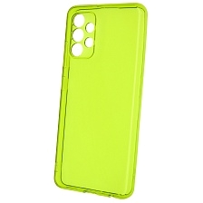 Чехол накладка Clear Case для SAMSUNG Galaxy A32 4G (SM-A325F), силикон 1.5 мм, защита камеры, цвет прозрачно зеленый
