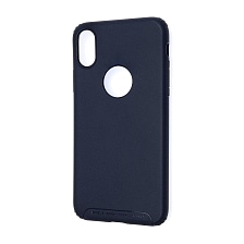 Чехол накладка BASEUS Soft Case для APPLE iPhone X, силикон, цвет синий.
