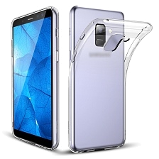 Чехол накладка TPU CASE для SAMSUNG Galaxy A6 Plus (SM-A605), силикон, цвет прозрачный.