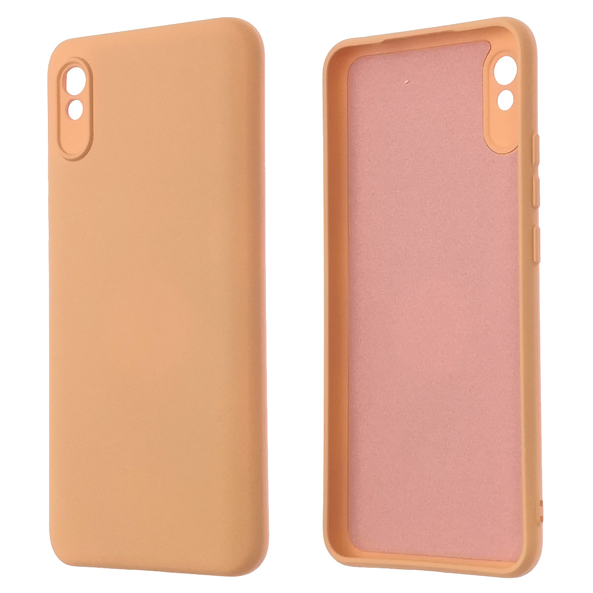 Чехол накладка NANO для XIAOMI Redmi 9A, силикон, бархат, цвет розовый песок