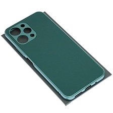Чехол накладка для XIAOMI Redmi 12 4G, защита камеры, силикон, пластик, цвет темно зеленый