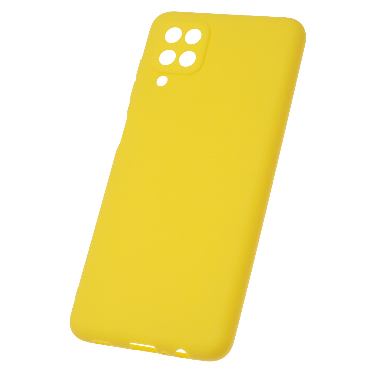 Чехол накладка Soft Touch для SAMSUNG Galaxy A12 5G, силикон, цвет желтый