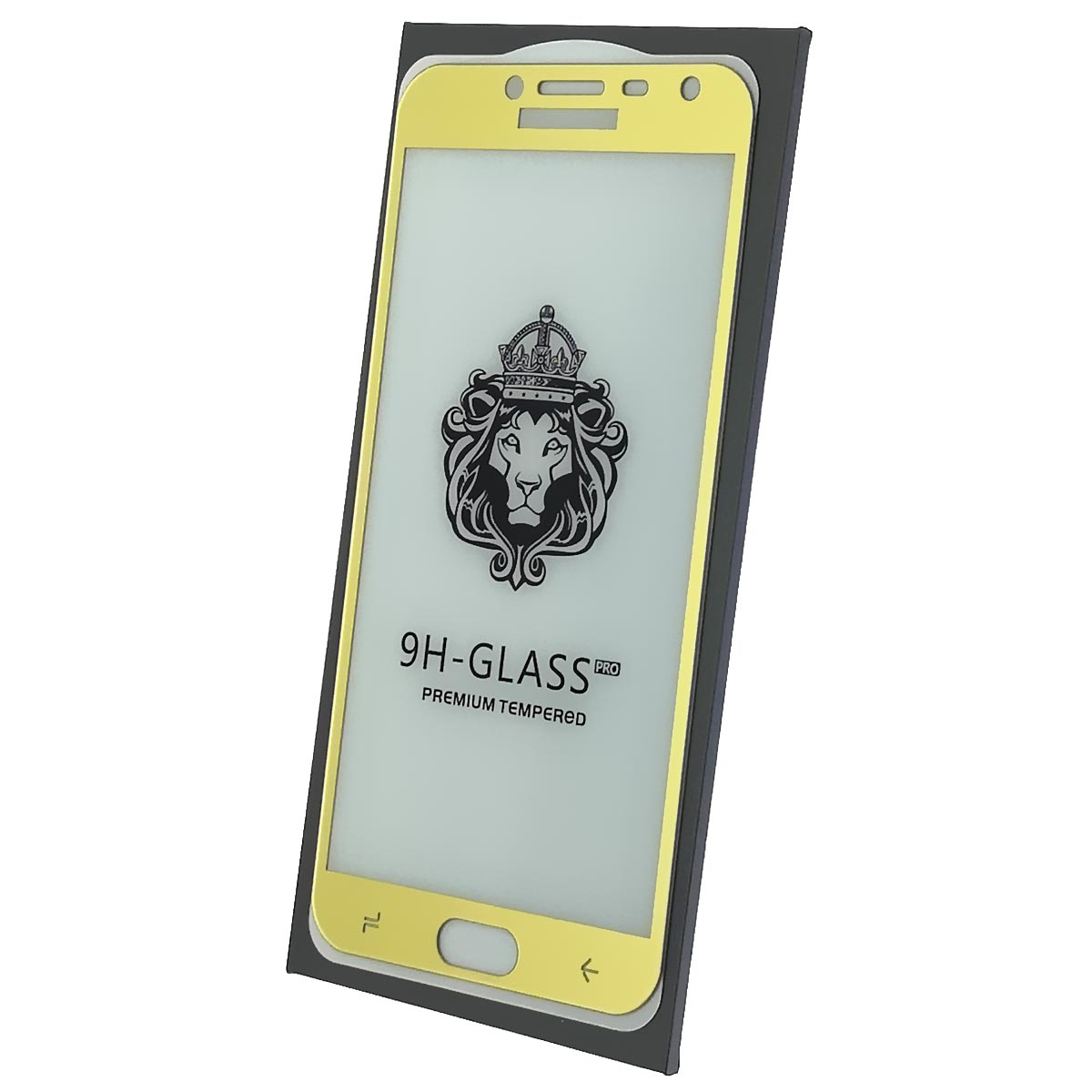 Защитное стекло 4D 9H для SAMSUNG Galaxy J4 2018 (SM-J400F), цвет окантовки золотистый