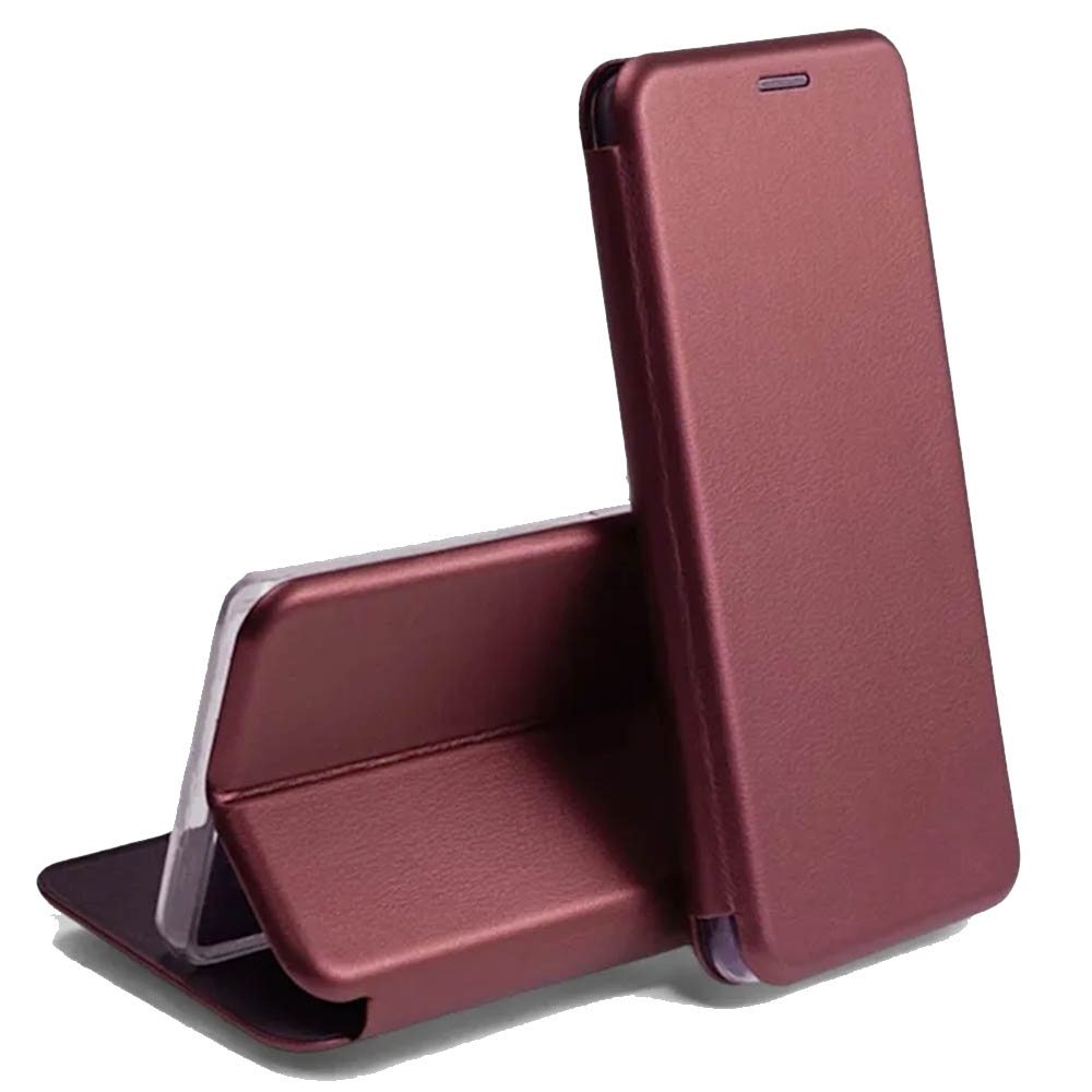 Чехол книжка STYLISH для HONOR X9d, экокожа, визитница, цвет бордовый