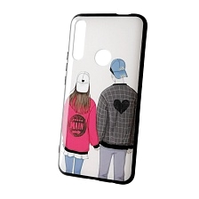 Чехол накладка для HUAWEI P Smart Z 2019 (STK-LX1), Honor 9X 2019 (HLK-TL00), силикон, рисунок Девушка и парень.