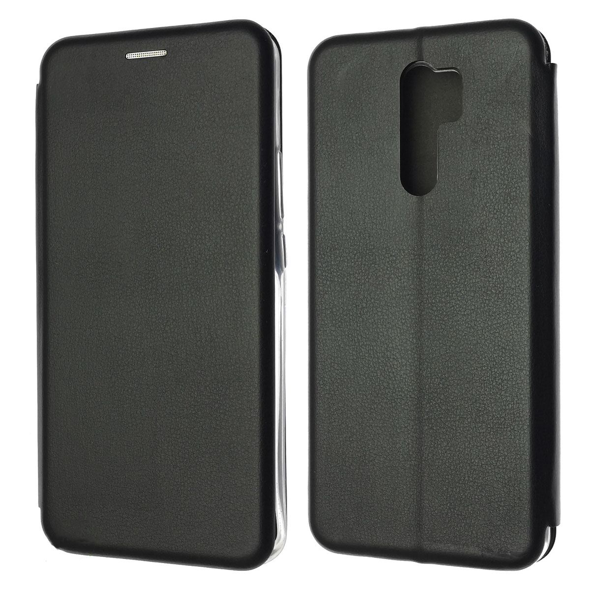 Чехол книжка STYLISH для XIAOMI Redmi 9, экокожа, визитница, цвет черный