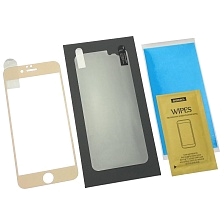 Комплект защитное стекло экрана и пленка задней крышки REMAX для APPLE iPhone 6, iPhone 6S, цвет окантовки стекла розовое золото