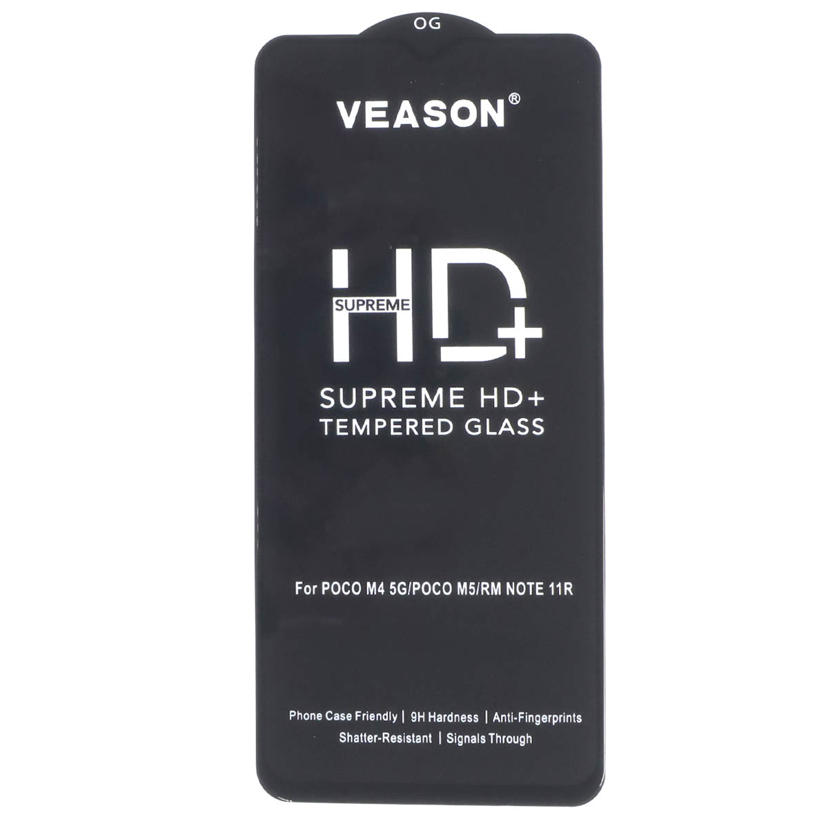 Защитное стекло VEASON HD+ для XIAOMI POCO M4 5G, POCO M5, цвет окантовки черный