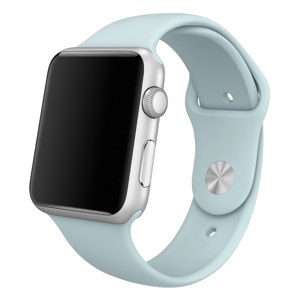 Ремешок для Apple Watch спортивный "Sport", размер 38-40 mm, цвет пастельно-бирюзовый.