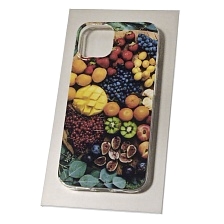 Чехол накладка для APPLE iPhone 13 (6.1), силикон, рисунок фрукты и ягоды