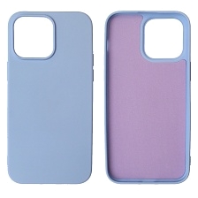 Чехол накладка NANO для iPhone 14 Pro Max, силикон, бархат, цвет васильковый