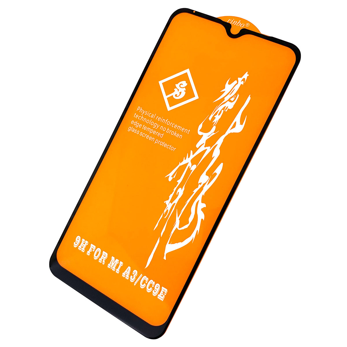 Защитное стекло 9H Rinbo для XIAOMI Mi A3, CC9E 2019, цвет окантовки черный. Защитное стекло 9H Rinbo для XIAOMI Mi A3, CC9E 2019, цвет окантовки черный.